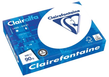 Clairefontaine Presentatie papier 90gr. Wit, A4 pak 500 vel