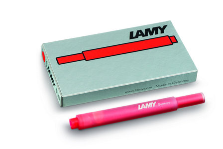 Lamy T10 Vulpen inkt cartridges kleur Rood