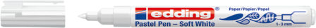 edding 1500 pastelstift wit