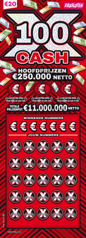 &euro; 20 ,- Kraslot 100x Cash