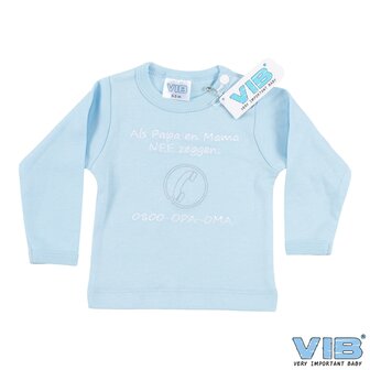 T-Shirt &#039;Als Papa en Mama NEE zeggen: 0800-OPA-OMA&#039; Blauw 6M