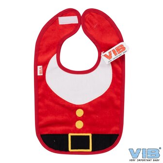 Slabber &#039;Kerstmannenpak met baard&#039; Rood-Wit