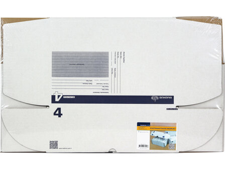 Postpakketdoos 4 Raadhuis 305x215x110mm bedrukt 5 stuks