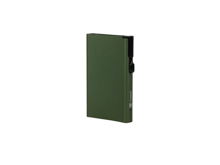 Pasjeshouder Clicksafe aluminium groen RFID 8 pasjes