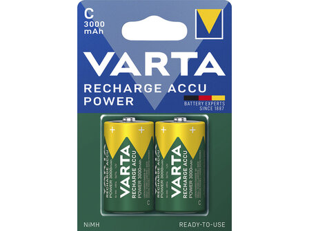 Batterij oplaadbaar Varta C 3000mAh blister a 2 stuks