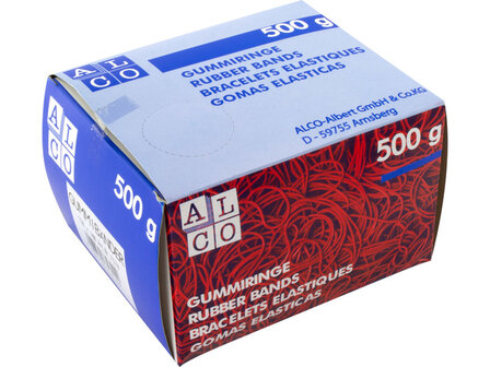 Elastieken Alco 150x4mm 500 gram in doos natuur