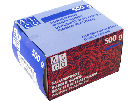 Elastieken Alco 80x4mm 500 gram in doos natuur