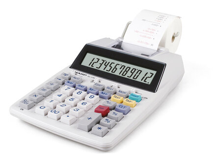 Calculator Sharp EL1750V grijs print