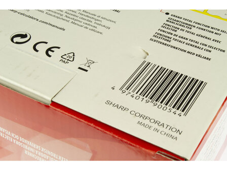 Calculator Sharp EL1750V grijs print