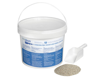Bindmiddel Easy Absorb fijne korrel, voor alle soorten  vloei- stoffen/oppervlakken 1,5 liter