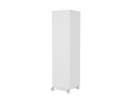 Whiteboard Rocada Skincube 55x55x200cm mobiel wit met 4     zijden