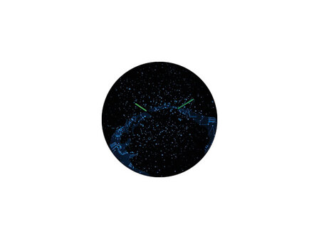 Wandklok NeXtime dia. 35 cm, bol glas, &#039;Milky Way dome&#039;