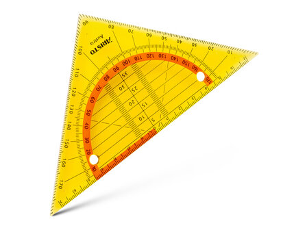 Geodriehoek Aristo GEOflex 14cm flexibel Neon oranje