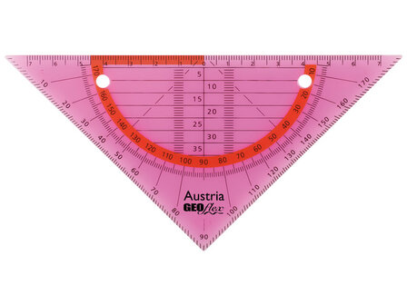 Geodriehoek Aristo GEOflex 14cm flexibel Neon roze