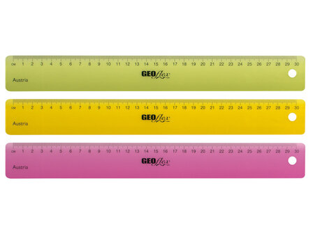 Liniaal Aristo 30 cm GEOflex 30 neon kleuren