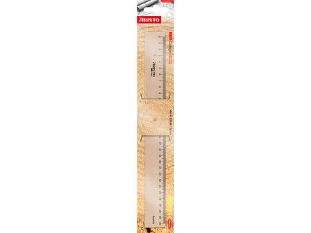 Liniaal Aristo 30cm hout met metaalinleg