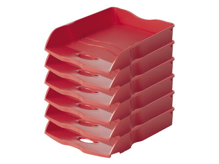 Brievenbak HAN Re-LOOP A4/C4 rood doos 6 stuks Stapel- en   nestbaar