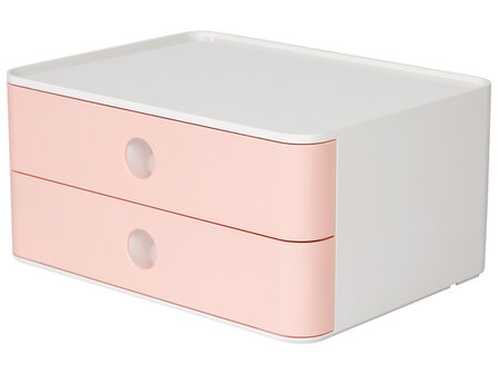 Smart-box Han Allison met 2 lades flamingo roze, stapelbaar