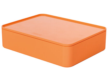 Smart-organiser Han Allison box met binnenschaal en deksel  abrikoos oranje, stapelbaar