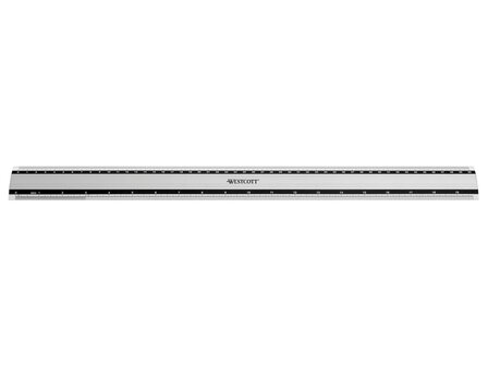 Liniaal Westcott aluminium 50cm met anti slip