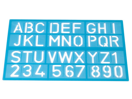 Sjablonen Westcott cijfers en letters assortie kleuren