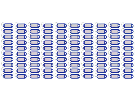 Sleutelhanger Westcott donker blauw 100st. in doos. Met     verwisselbaar etiket.