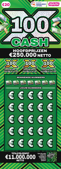 &euro; 20 ,- Kraslot 100x Cash