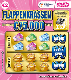 &euro; 2,- Kraslot FlappenKrassen Extra