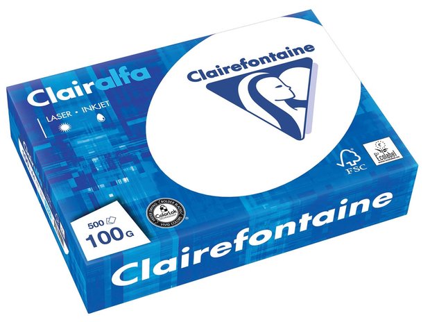 Clairefontaine Presentatie papier 110gr. Wit, A4 pak 500 vel
