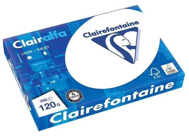 Clairefontaine Presentatie papier 120gr. Wit, A4 pak 250 vel