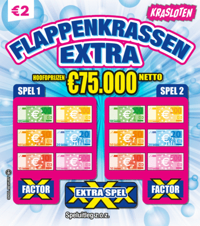 € 2,- Kraslot FlappenKrassen Extra