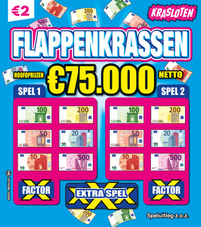 € 2,- Kraslot FlappenKrassen Extra