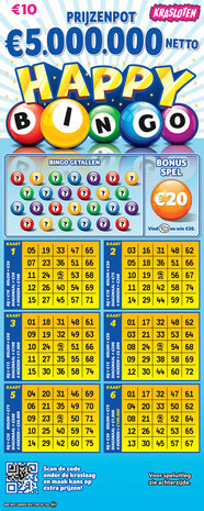 € 10,- Kraslot Happy Bingo
