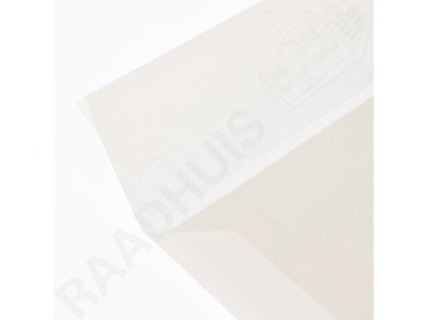 Bordrug envelop Raadhuis 220x312mm EA4 wit met plakstrip doos 100 stuks