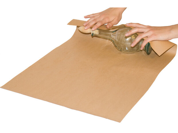 Inpakpapier kraft Raadhuis 50cm x 250cm bruin 70 grams papier