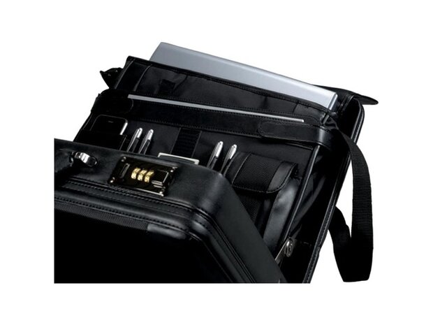 Laptop attaché koffer Alumaxx MODICA kunstleer zwart