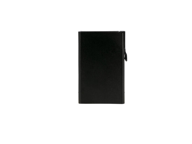 Pasjeshouder Clicksafe aluminium zwart RFID 8 pasjes