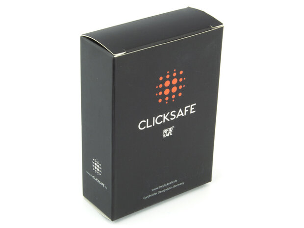 Pasjeshouder Clicksafe kunstleer blauw/zilver RFID