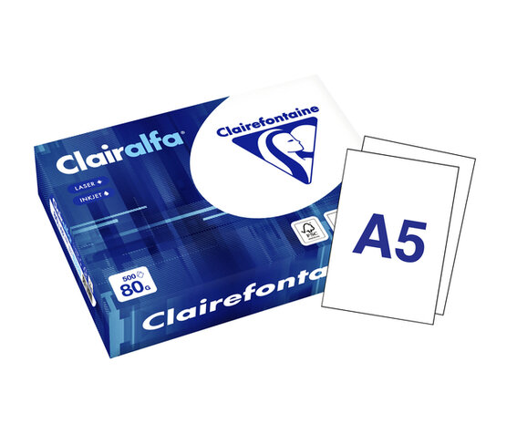 Kopieerpapier Clairefontane A5 80gr pak 500vel
