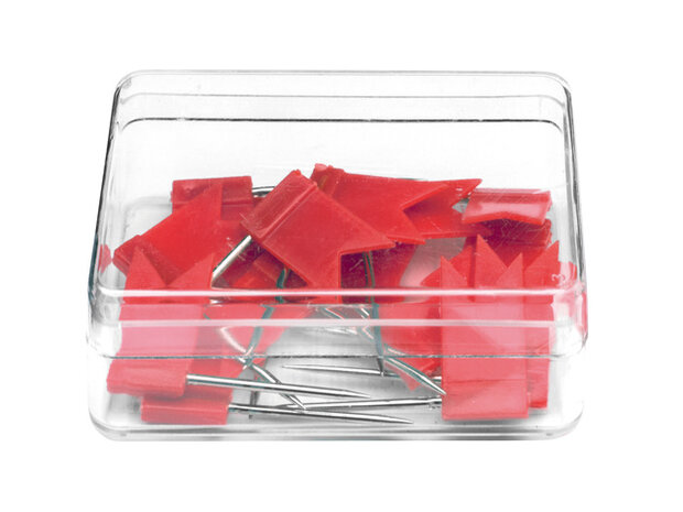 Markeervlaggetjes Alco doosje 20 stuks rood