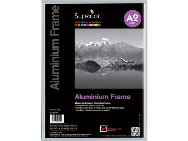 Fotolijst Seco A2 zilverkleur Geborsteld aluminium 11mm