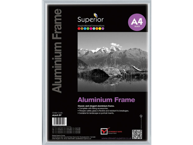 Fotolijst Seco A4 zilverkleur Geborsteld aluminium 11mm