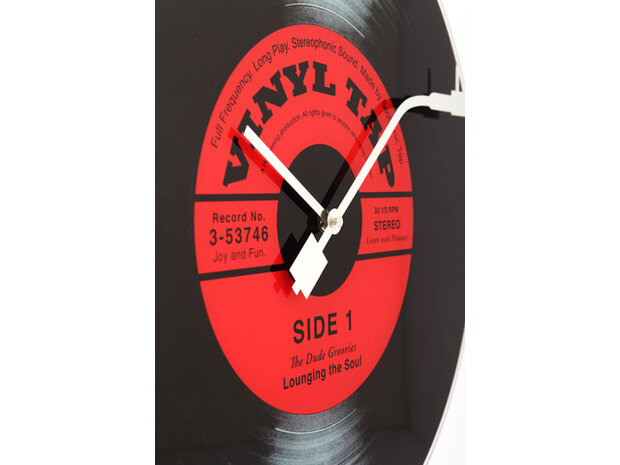 Wandklok NeXtime dia. 43 cm, glas, 'Vinyl Tap'