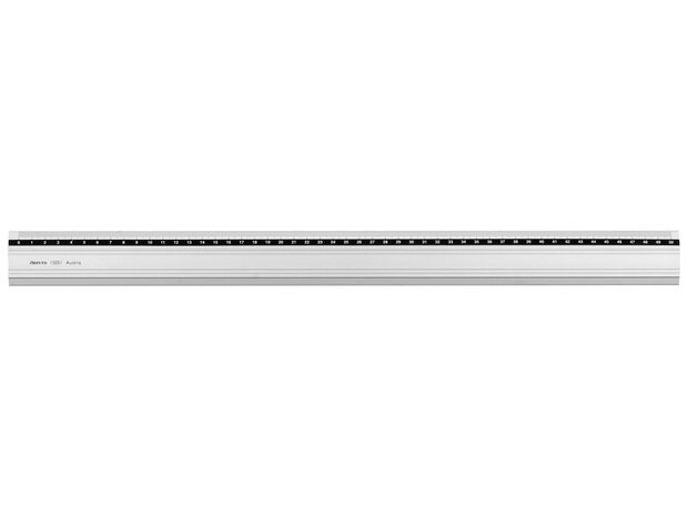 Liniaal Aristo 50cm aluminium met rubber inleg