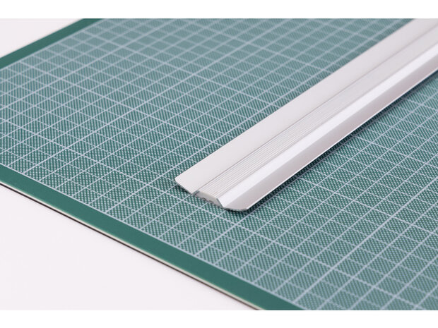 Liniaal Aristo 50cm aluminium met rubber inleg