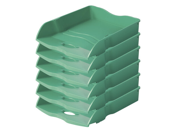 Brievenbak HAN Re-LOOP A4/C4 groen doos 6 stuks Stapel- en  nestbaar