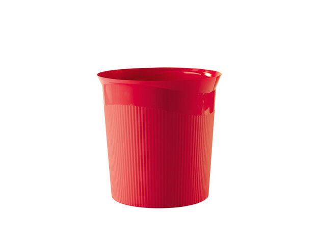 Papierbak HAN Re-LOOP,13 liter rond, rood 100% gerecycled   materiaal