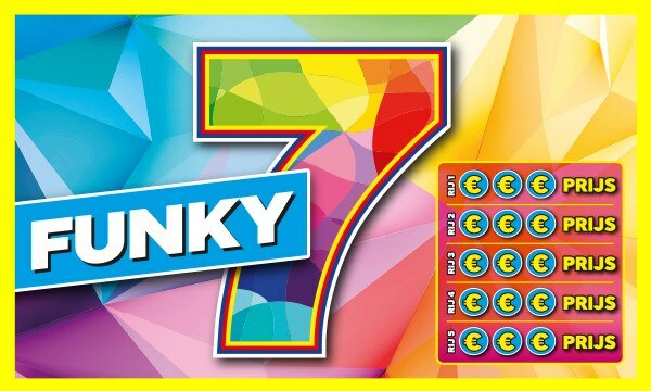 € 3,- Kraslot Funky 7