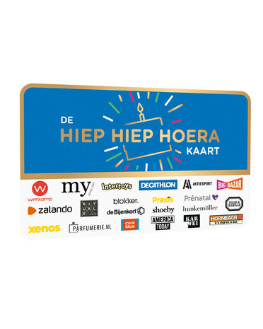 Dé Cadeaukaart voor Hiep Hiep Hoera vanaf € 10,-