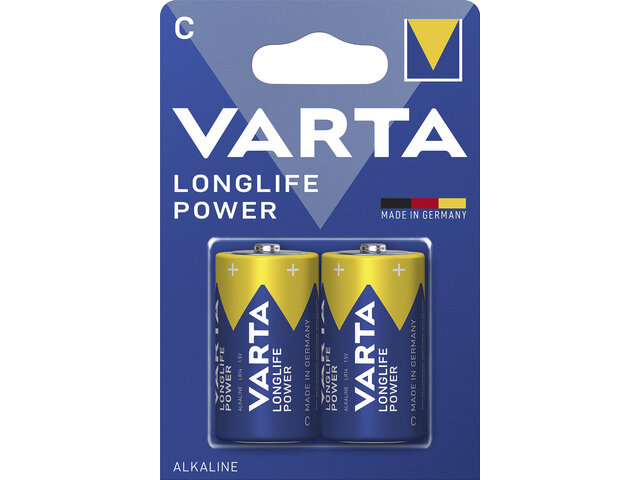 Batterij Varta Longlife Power C blister a 2 stuks